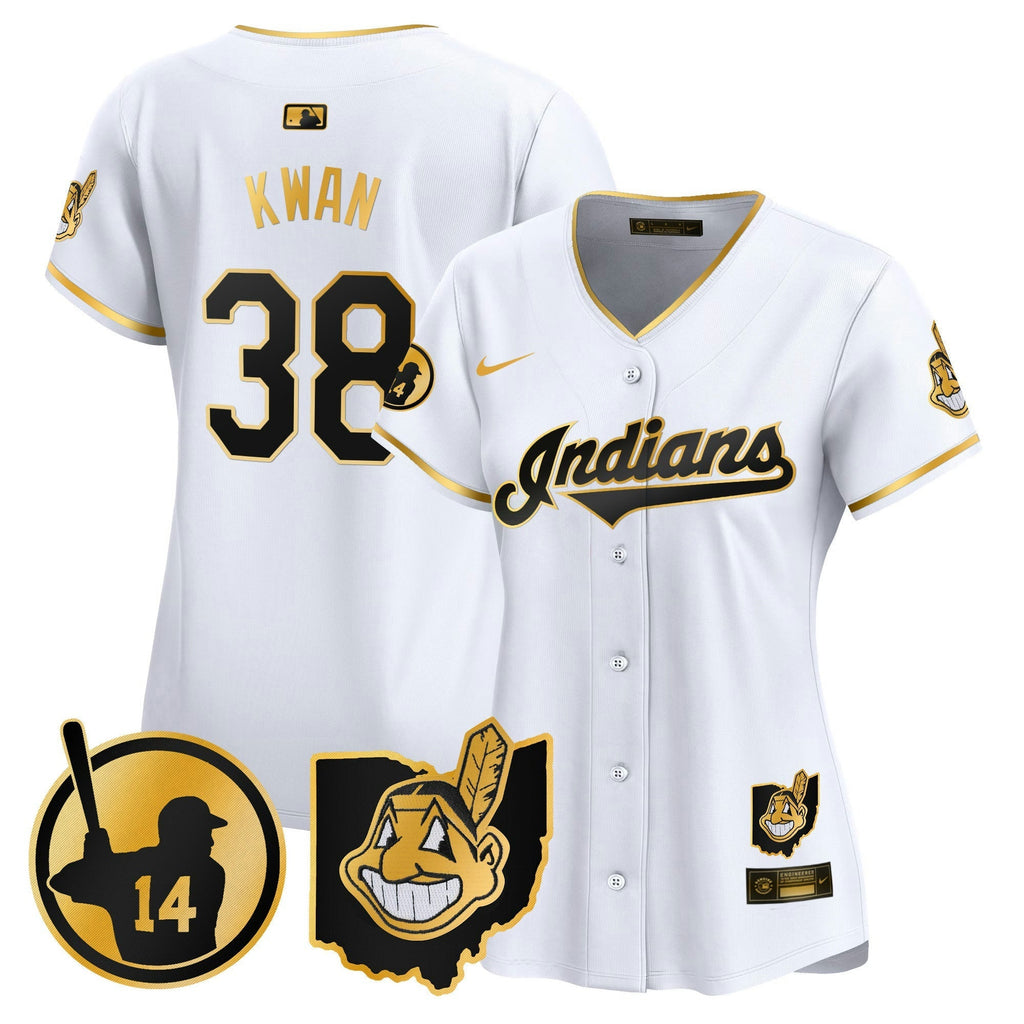 MLB Women’s Cleveland Indians Larry Doby Patch Vapor Premier Limited Jersey