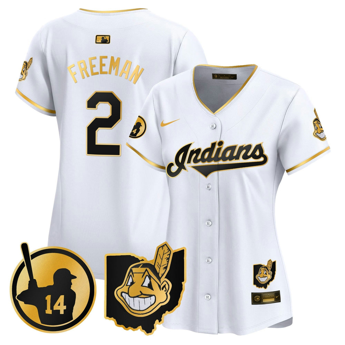 MLB Women’s Cleveland Indians Larry Doby Patch Vapor Premier Limited Jersey