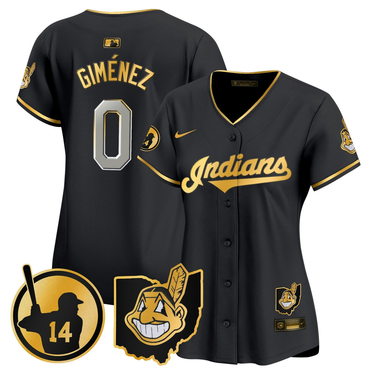 MLB Women’s Cleveland Indians Larry Doby Patch Vapor Premier Limited Jersey