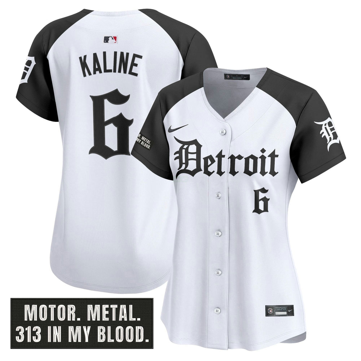 MLB Women’s Detroit ‘Motor Gothic Edition’ Vapor Premier Limited Jersey