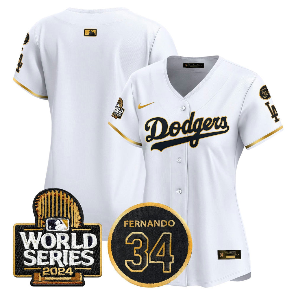 MLB Women’s Fernando Memorial & 2024 World Series Patch Vapor Premier Limited Jersey