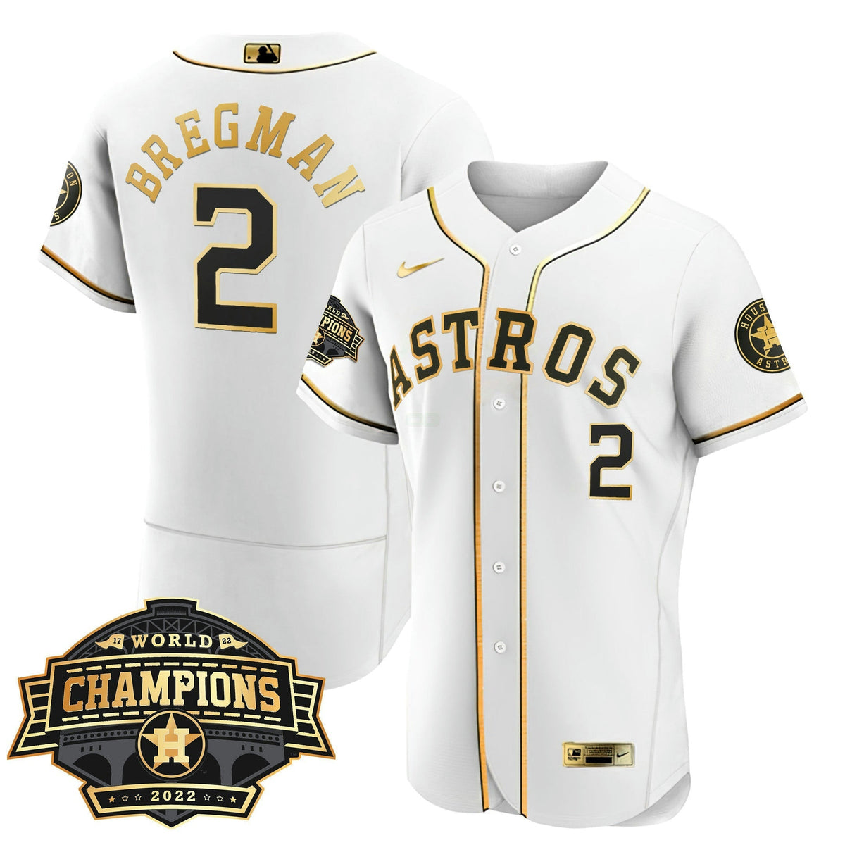 MLB Women’s Houston 2022 World Series Champions Patch Limited Jersey