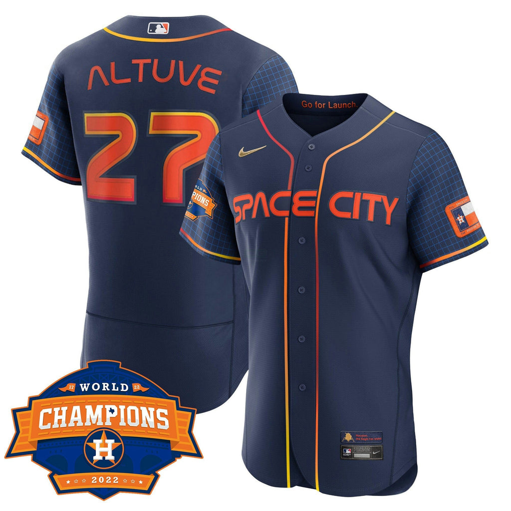 MLB Women’s Houston 2022 World Series Champions Patch Limited Jersey