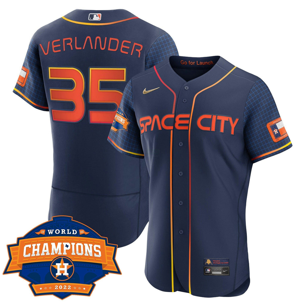 MLB Women’s Houston 2022 World Series Champions Patch Limited Jersey