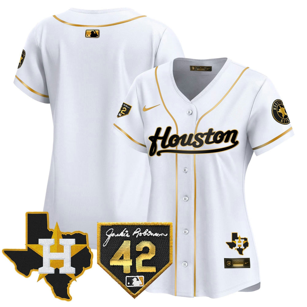 MLB Women’s Houston 2024 Jackie Robinson Patch Vapor Premier Limited Jersey