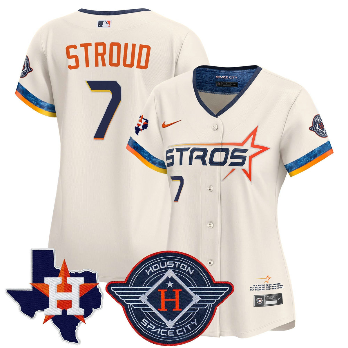 MLB Women’s Houston 2025 City Connect Texas Patch Vapor Premier Limited Jersey