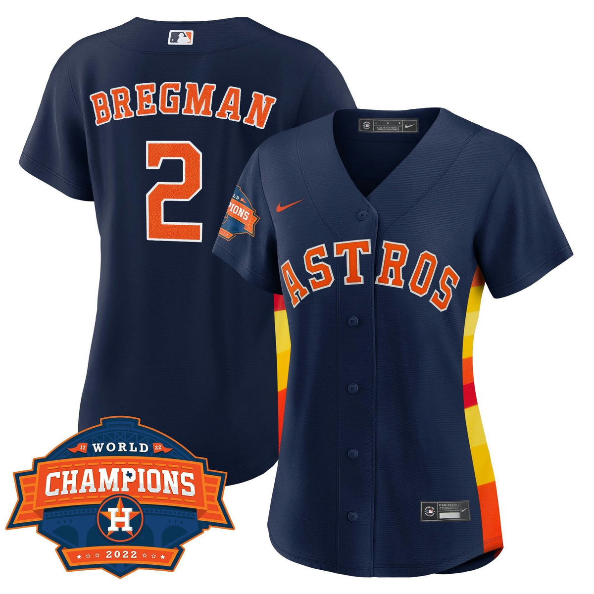 MLB Women’s Houston Alternate Navy Blue 2022 Champions Limited Player Jersey