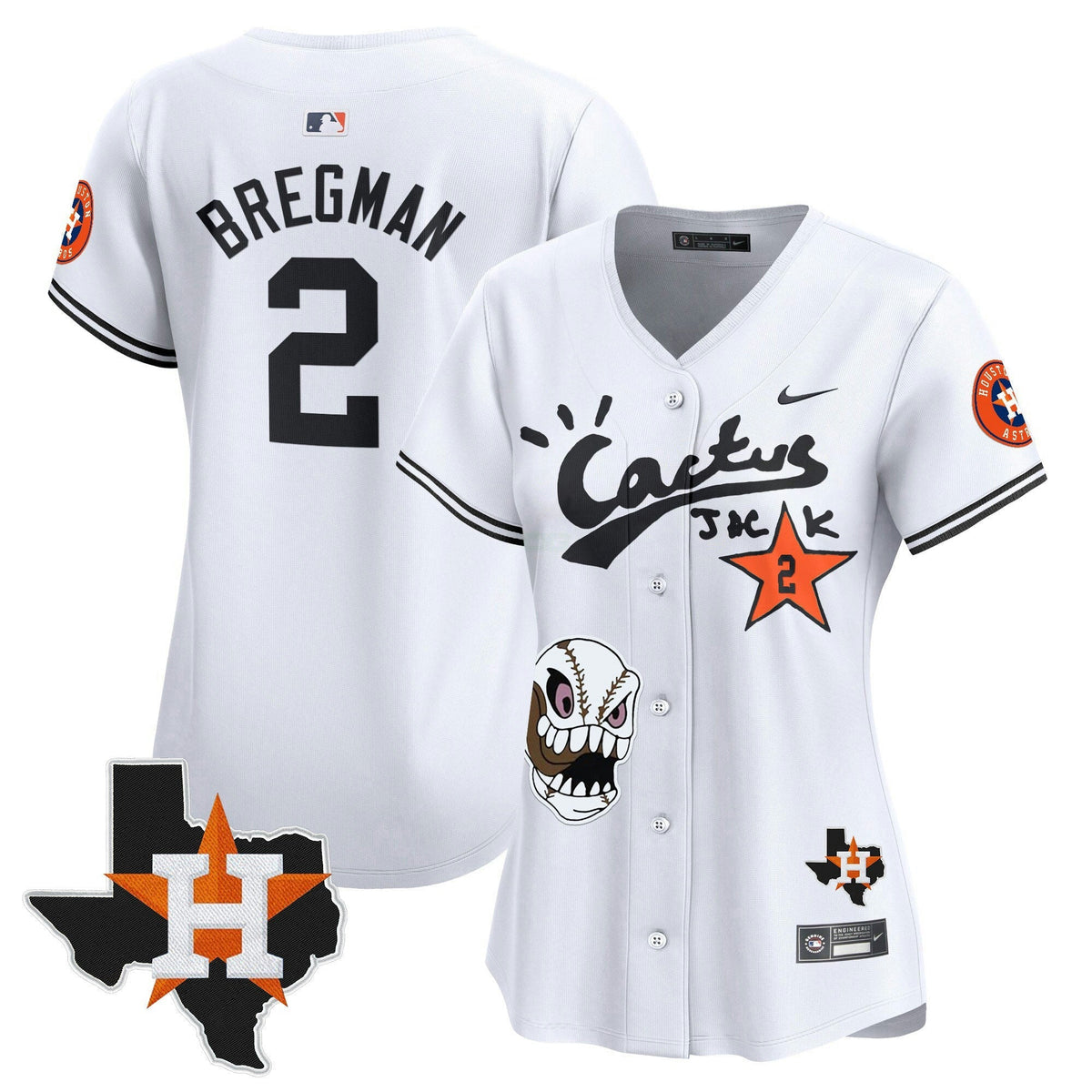 MLB Women’s Houston Cactus Jack Patch Vapor Premier Limited Jersey