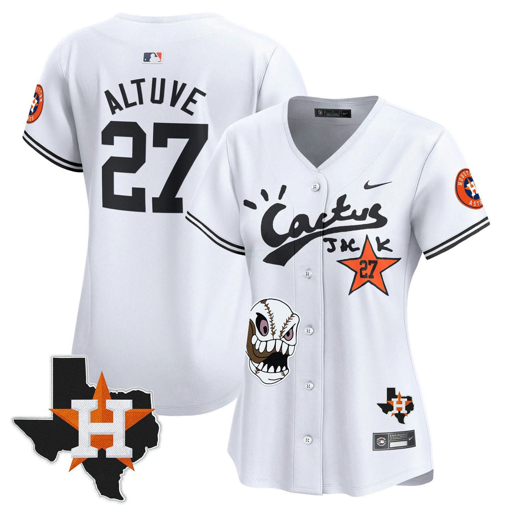 MLB Women’s Houston Cactus Jack Patch Vapor Premier Limited Jersey
