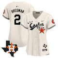 MLB Women’s Houston Cactus Jack Patch Vapor Premier Limited Jersey V11 – Stitched