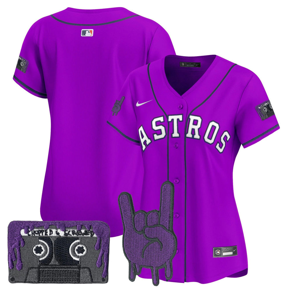 MLB Women’s Houston DJ Screw Patch Vapor Premier Limited Jersey