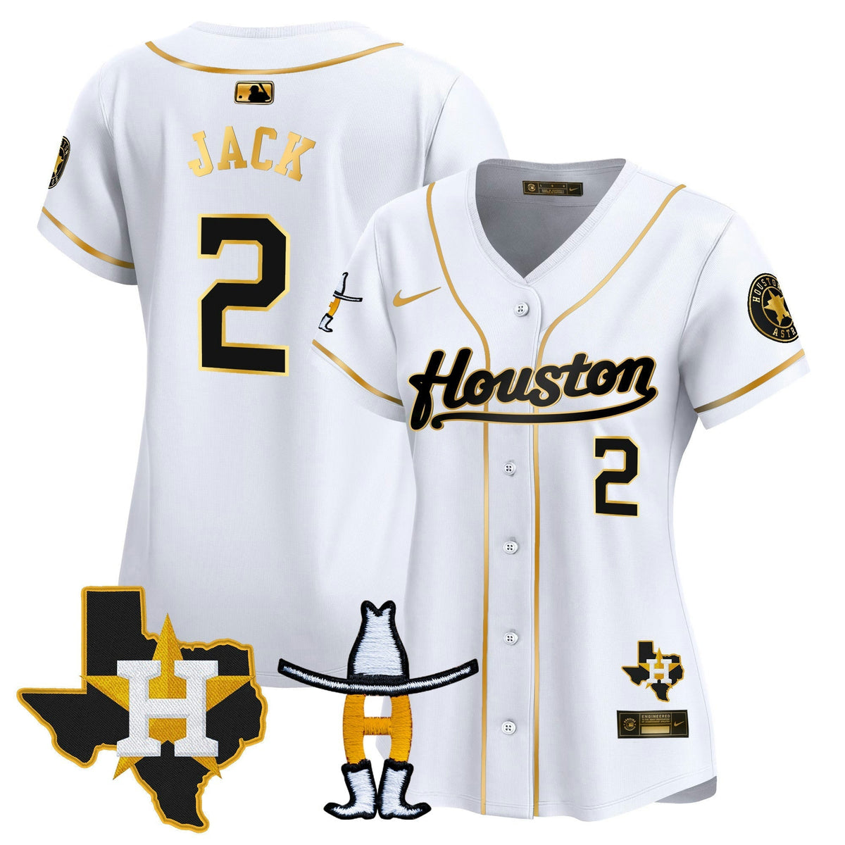 MLB Women’s Houston Houston Rodeo Patch Vapor Premier Limited Jersey