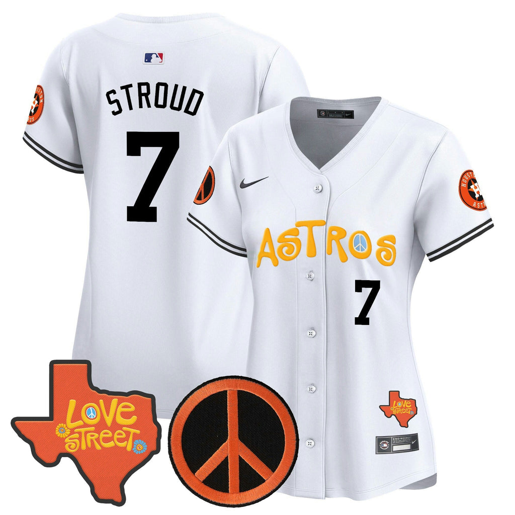 MLB Women’s Love Street & Peace Sign Patch Vapor Premier Limited Jersey