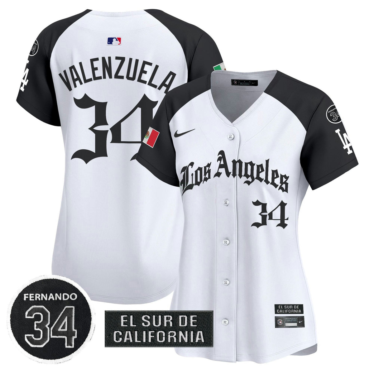 MLB Women’s Mexico 2025 LA Gothic Style Vapor Premier Limited Jersey