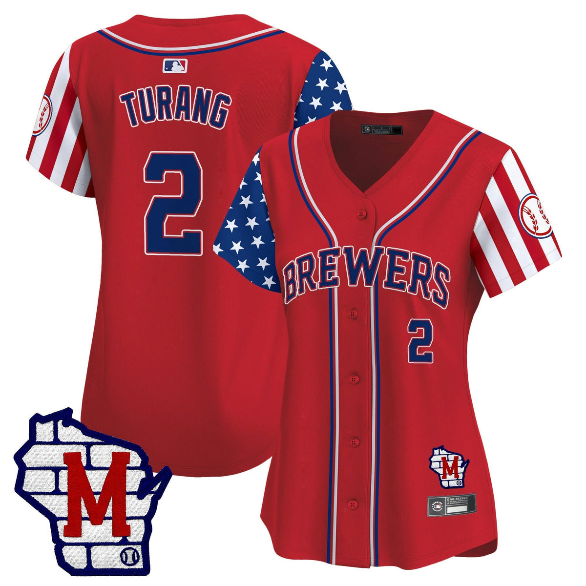 MLB Women’s Milwaukee 2025 Independence Day Vapor Premier Limited Jersey