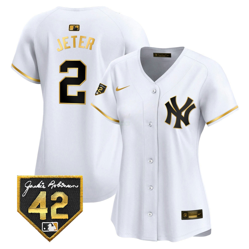 MLB New York Yankees Women’s New York 2024 Jackie Robinson Patch Vapor Premier Limited Jersey
