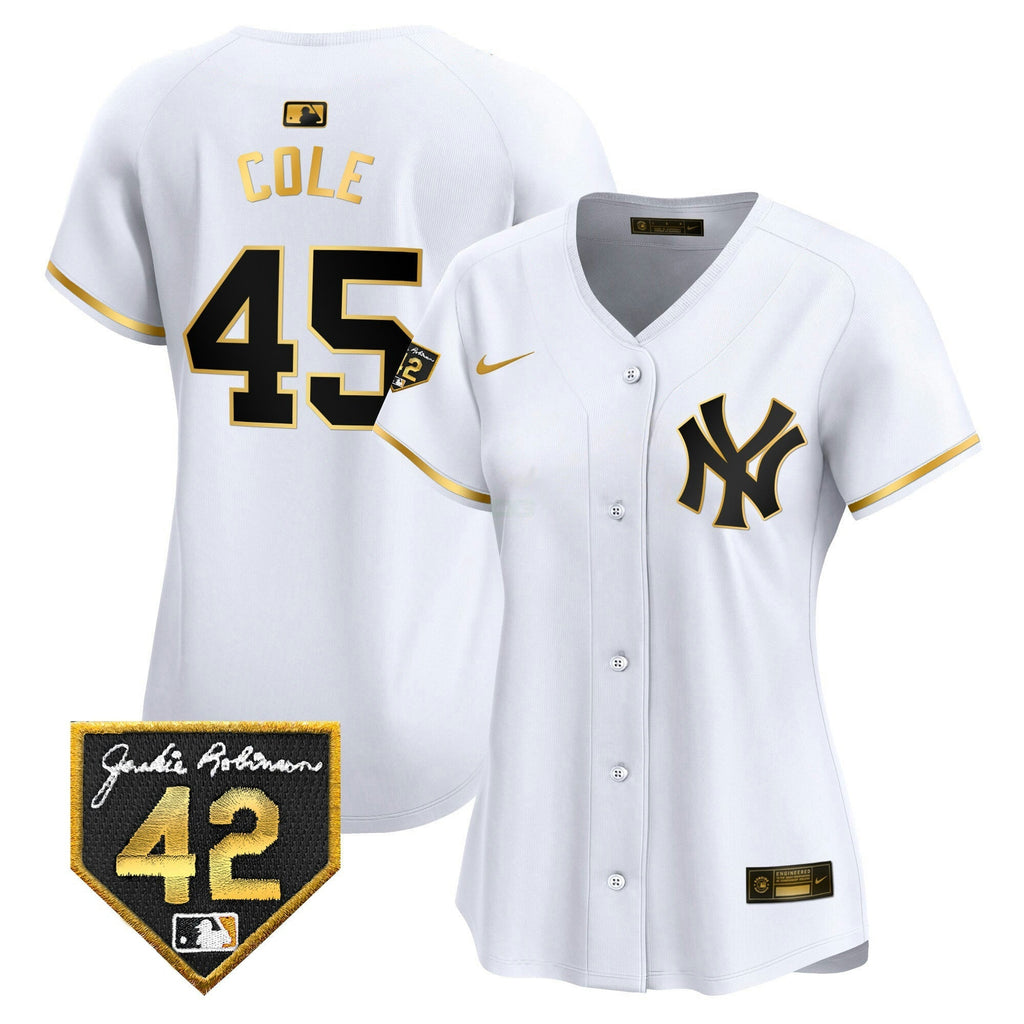 MLB New York Yankees Women’s New York 2024 Jackie Robinson Patch Vapor Premier Limited Jersey
