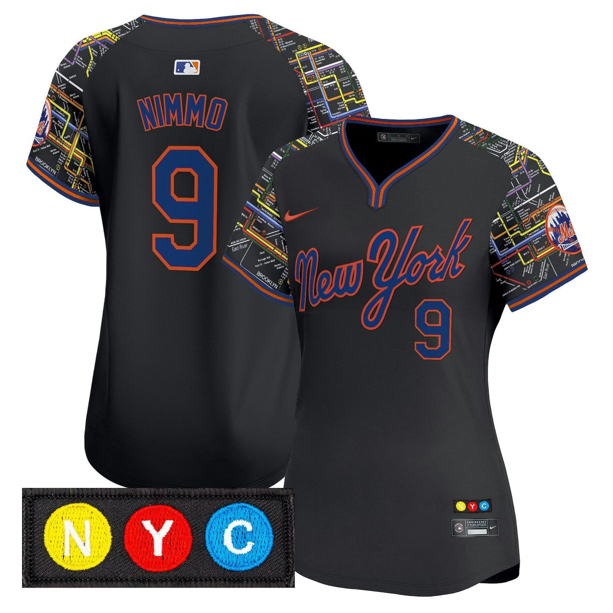 MLB Women’s New York Subway Style Vapor Premier Limited Jersey – Stitched
