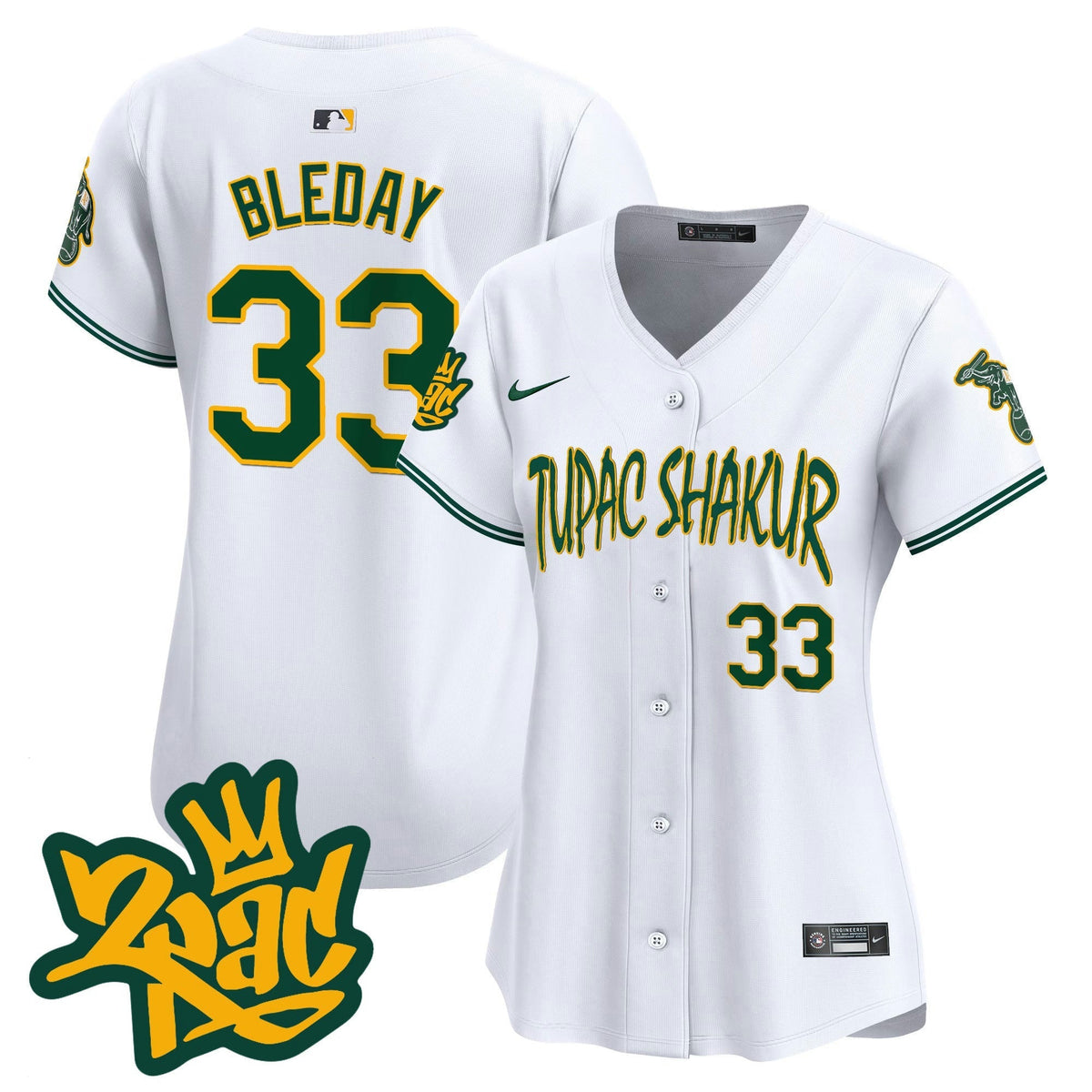 MLB Women’s Oakland Tupac Shakur Vapor Premier Limited Jersey