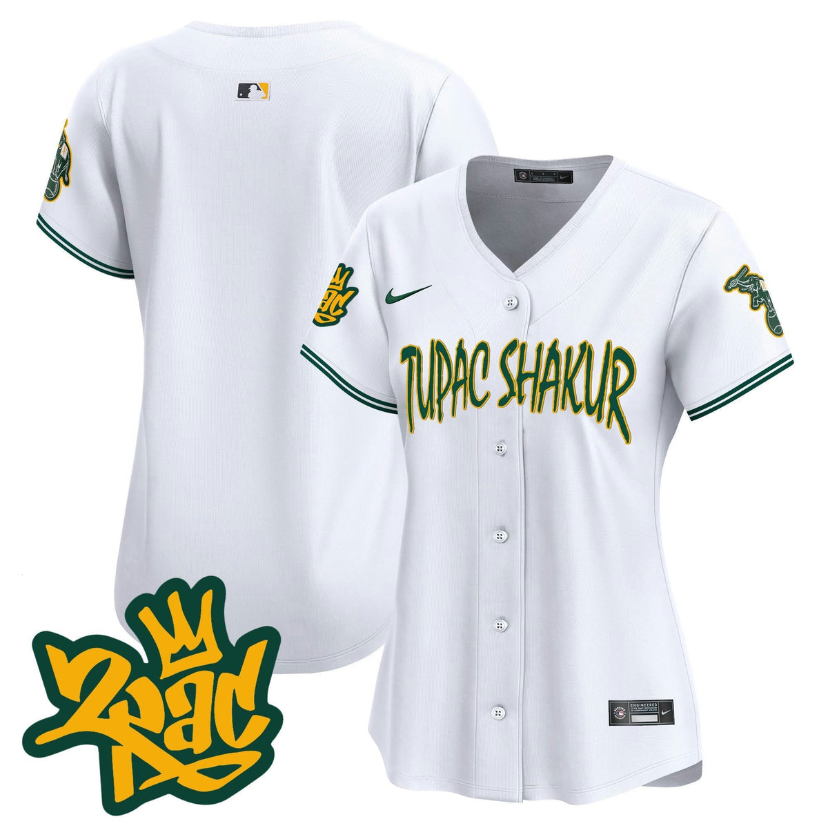 MLB Women’s Oakland Tupac Shakur Vapor Premier Limited Jersey
