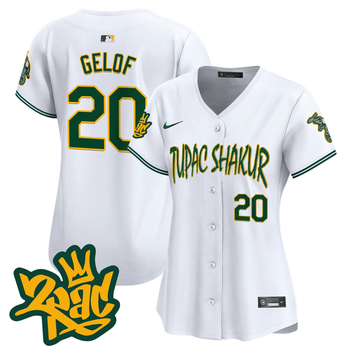 MLB Women’s Oakland Tupac Shakur Vapor Premier Limited Jersey