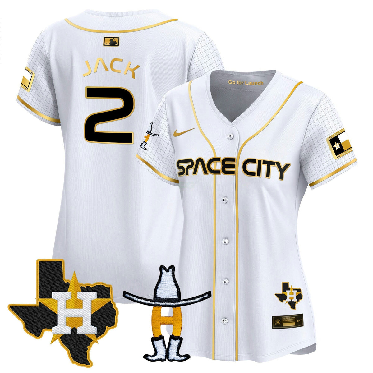 MLB Women’s Space City Texas Patch Vapor Premier Limited Jersey