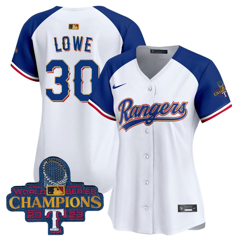 MLB Women’s Texas 2023 World Series Champions Gold Trim Vapor Premier Limited Jersey