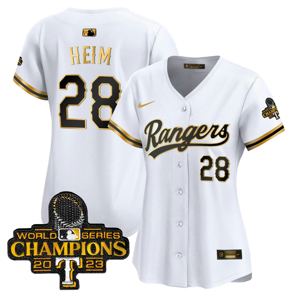 MLB Women’s Texas 2023 World Series Champions Gold Trim Vapor Premier Limited Jersey
