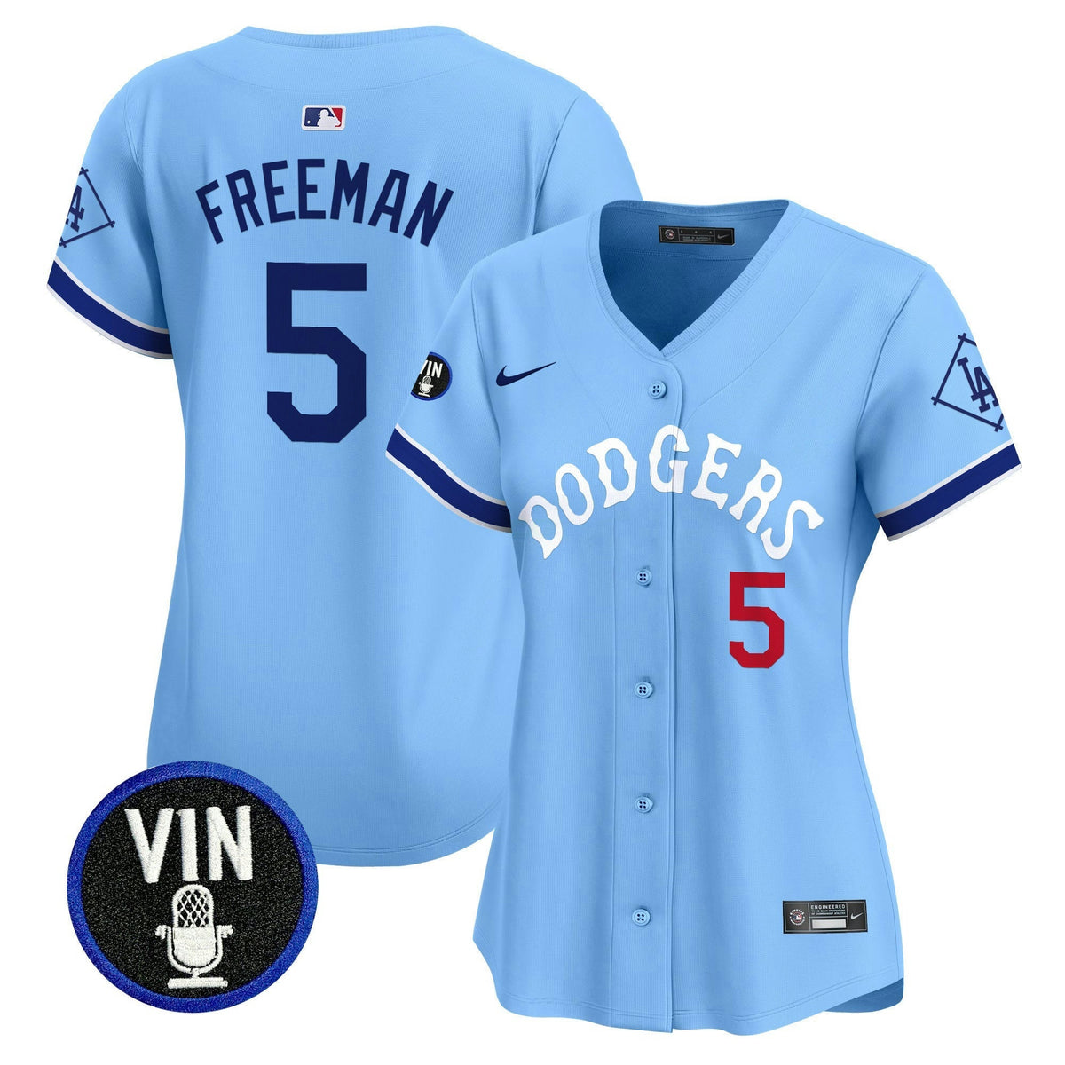 MLB Women’s Tribute Vin Scully Patch Vapor Premier Limited Jersey