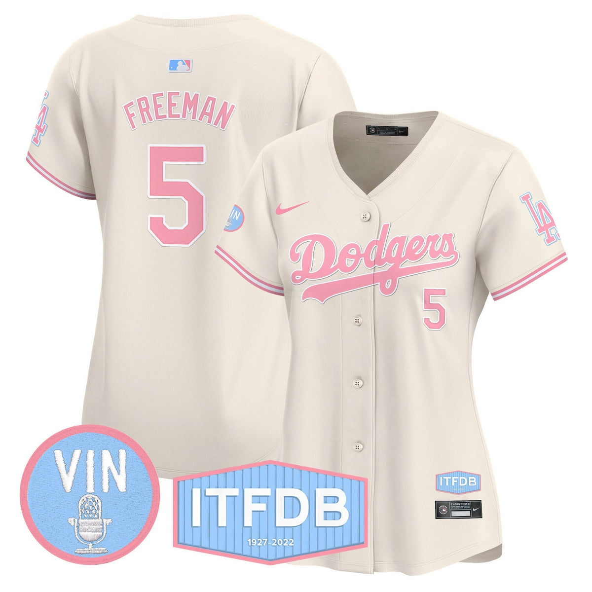 MLB Women’s Vin ITFDB Patch Bubblegum Pink Vapor Premier Limited Jersey