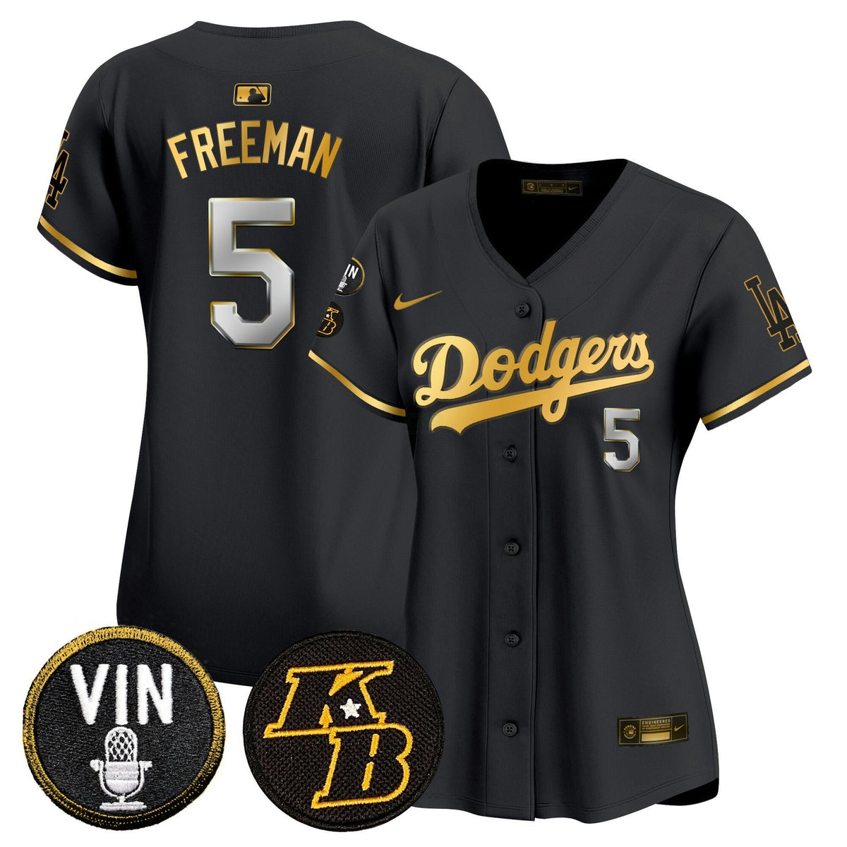 MLB Women’s Vin & Kobe Patch Gold Trim Vapor Premier Limited Jersey