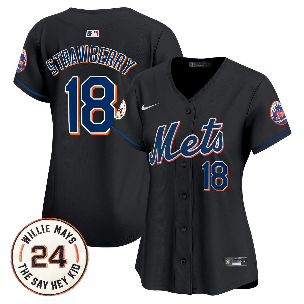 MLB Women’s Willie Mays Patch Vapor Premier Limited Jersey