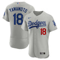 MLB Yoshinobu Yamamoto Los Angeles Gray Jersey - Gray