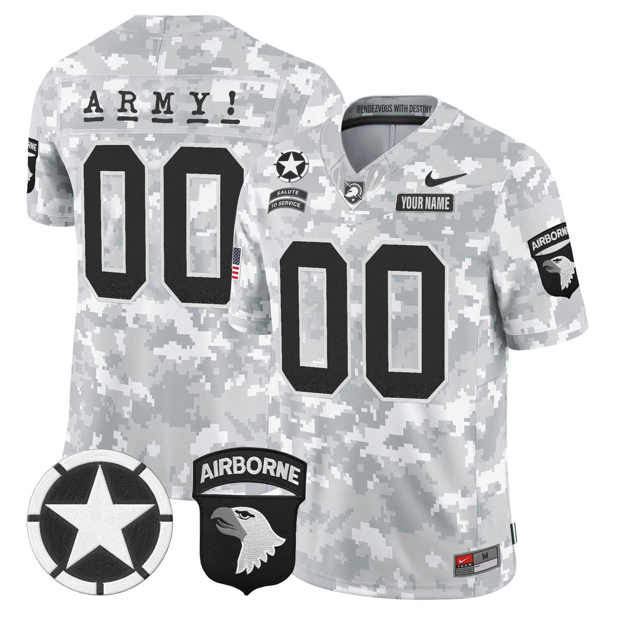 NCAA 101st Airborne Division Patch 2024 Salute to Service Vapor Limited Jersey - Custom