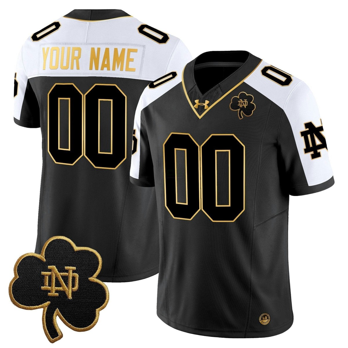 NCAA Notre Dame Fighting Irish 2024 Gold Vapor Limited Jersey - Custom