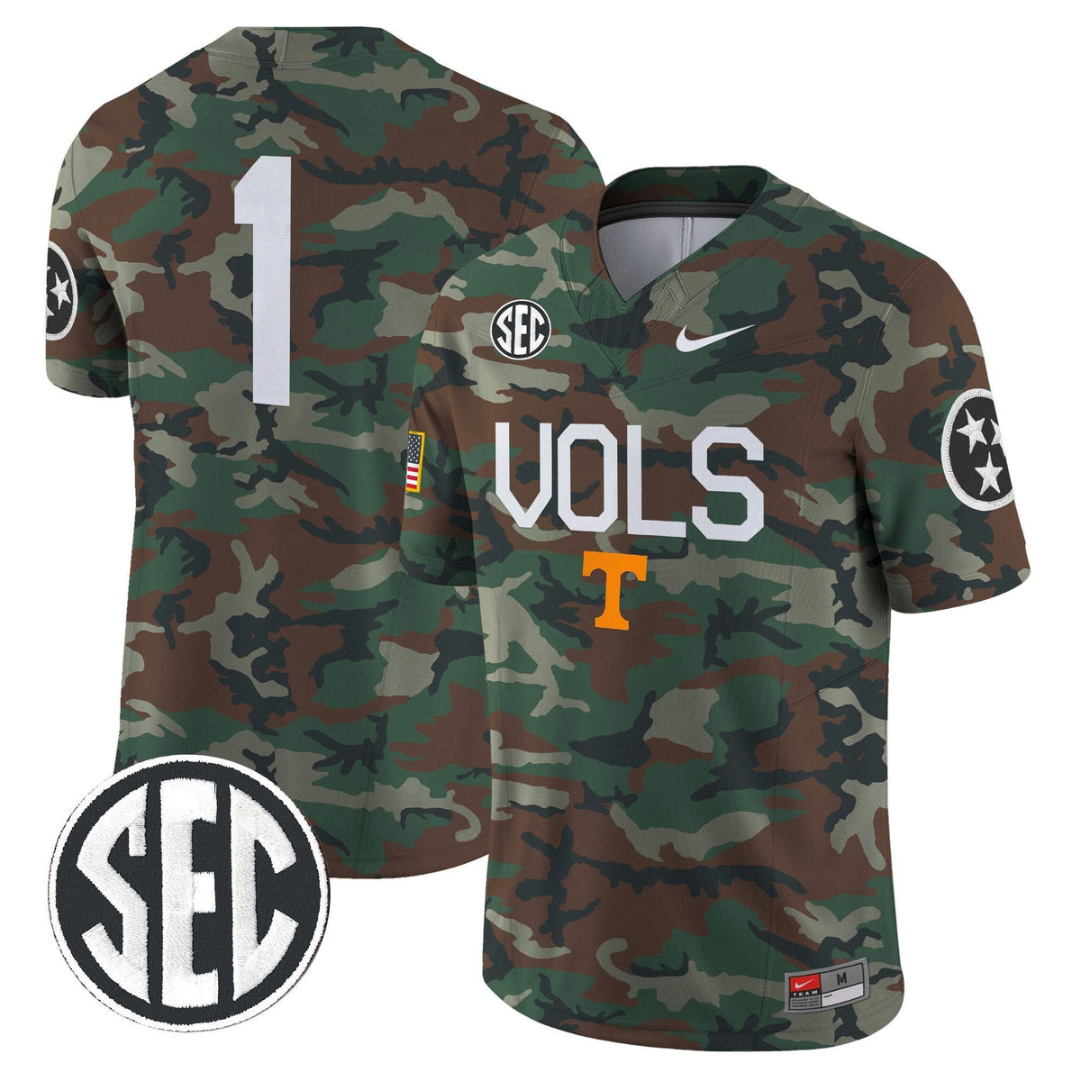 NCAA Tennessee Volunteers 2024 Military Vapor Limited Jersey