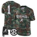 NCAA Alabama Crimson Tide 2024 Military Vapor Limited Jersey