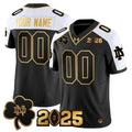 NCAA 2025 College Football Playoff Final Patch Gold Vapor Limited Jersey - Custom