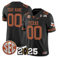 NCAA Texas Longhorns 2025 College Football Playoff Final Patch Vapor Limited Jersey - Custom