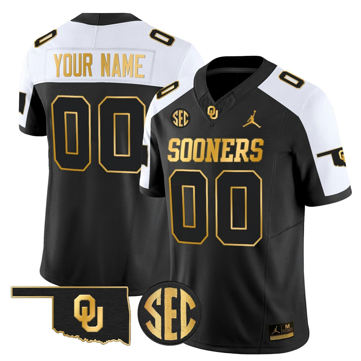 NCAA Oklahoma Sooners 2025 Gold Vapor Limited Jersey - Custom