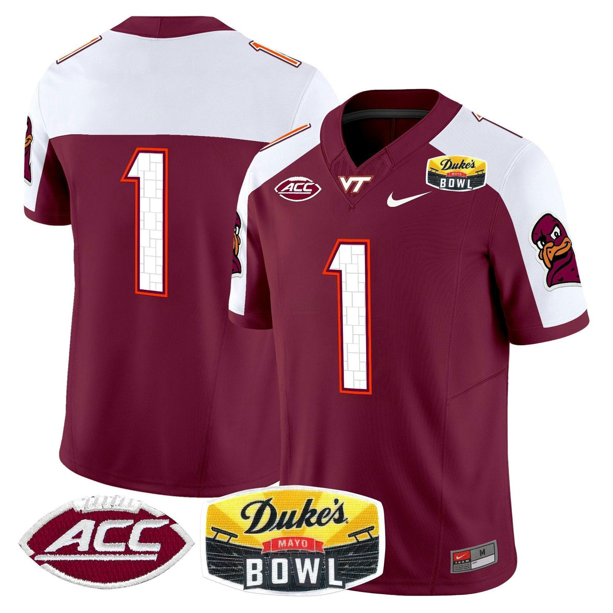 NCAA 2025 Duke's Mayo Bowl Patch Vapor Limited Jersey