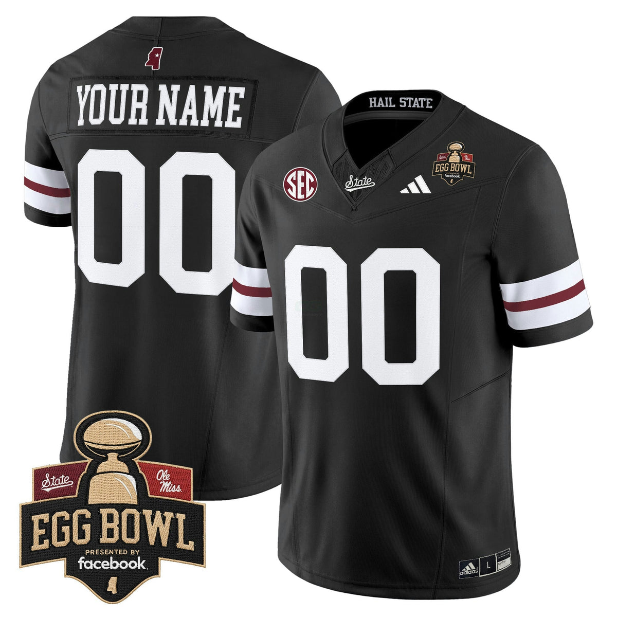 NCAA Mississippi State Bulldogs 2025 Egg Bowl Vapor Limited Jersey - Custom