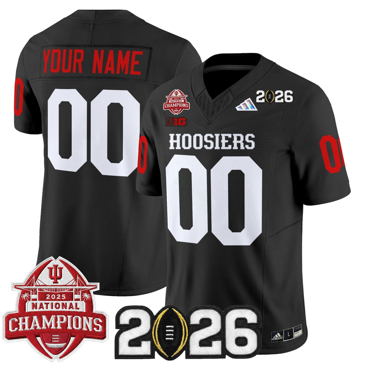 NCAA 2025 National Champions & 2026 College Football Playoff Final Patch Vapor Limited Jersey V2 - Custom