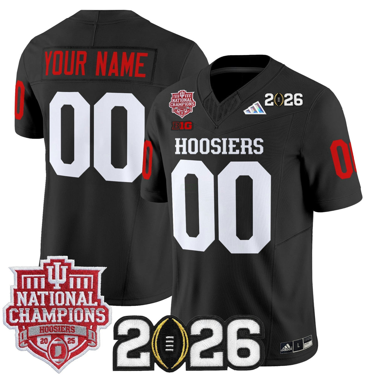 NCAA 2025 National Champions & 2026 College Football Playoff Final Patch Vapor Limited Jersey - Custom