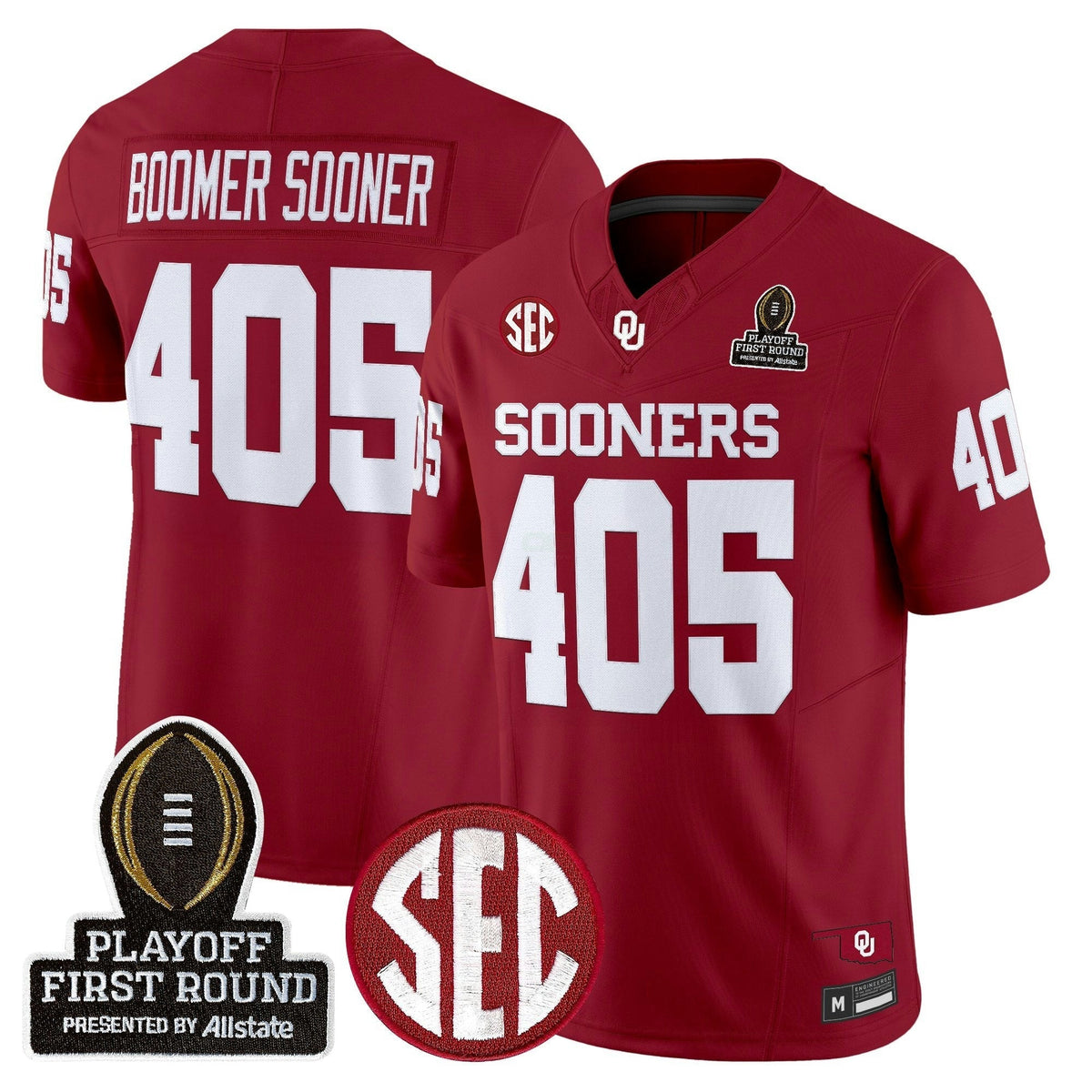 NCAA Oklahoma Sooners 2025 Playoff First Round Vapor Limited Jersey