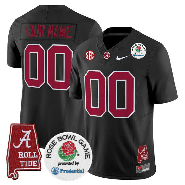 NCAA Alabama Crimson Tide 2025 Rose Bowl Vapor Limited Jersey - Custom