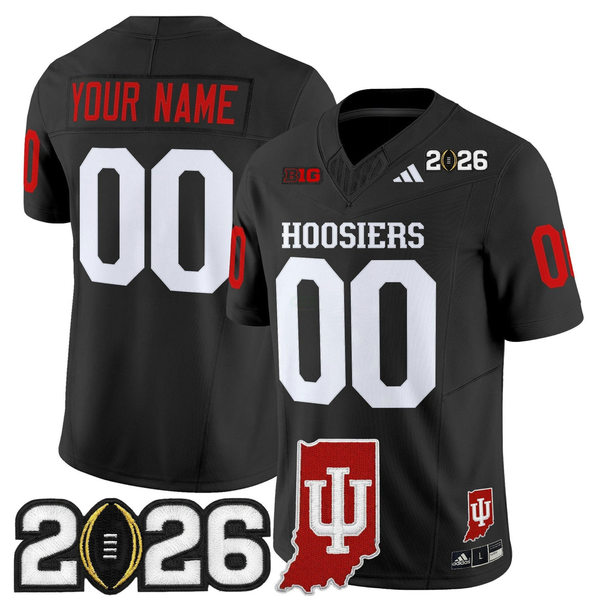 NCAA 2026 College Football Playoff Final & Indiana State Patch Vapor Limited Jersey - Custom