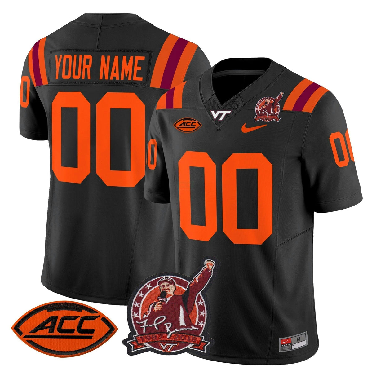 NCAA Coach Frank Beamer Patch 2024 Vapor Limited Jersey