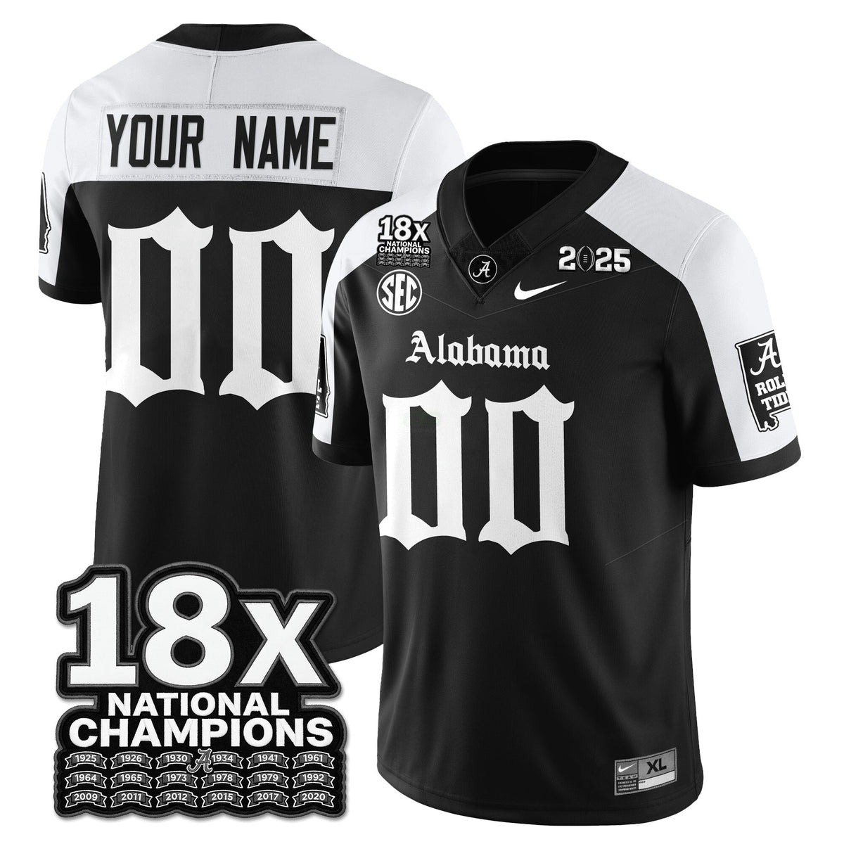 NCAA Custom 18x-Time National Champions Gothic Vapor Limited Jersey