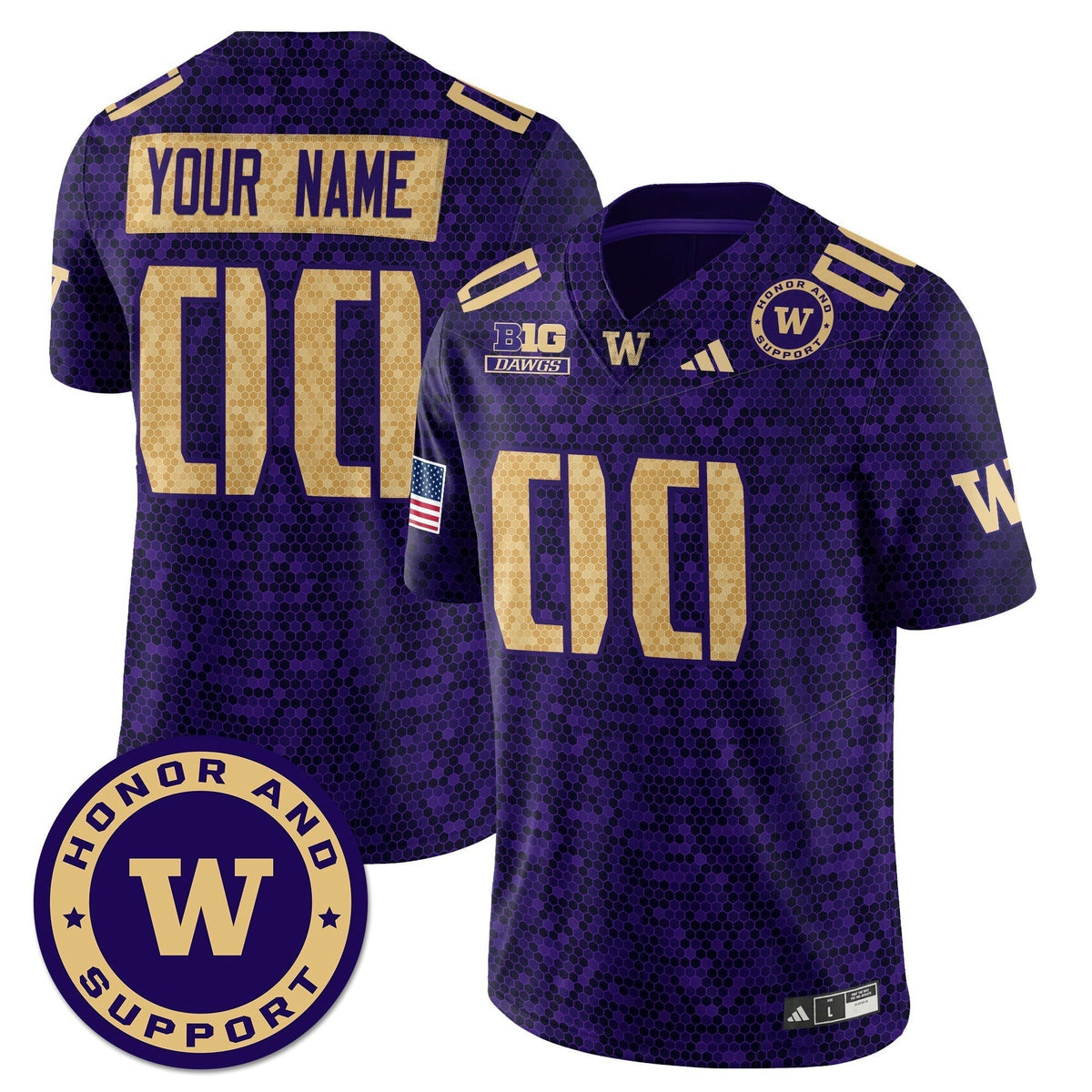 Jersey NCAA Custom Football Honor and Support Uniform